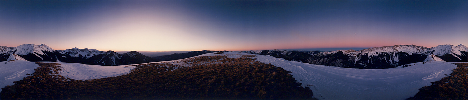 Sunset Moonrise Highline Ridge